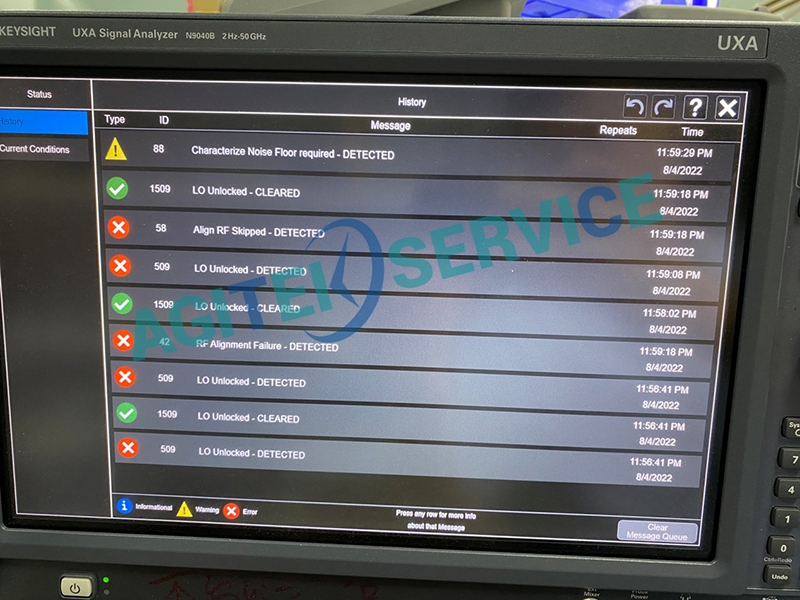 安捷伦频谱仪N9040B校准失败，本振失锁维修